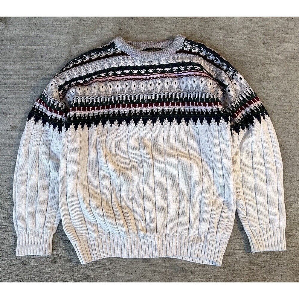 Vintage Eddie Bauer Sweater Pullover Men's Large Multicolor
